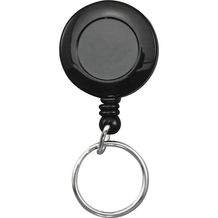 Advantus Badge Reels w/Ring, 30"Extension, 12/BX, Black PK AVT97121
